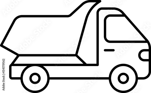 Public, Service special and Municipal Transport Line Icons Set — Thin Linear Vector Symbols .