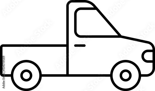 Public, Service special and Municipal Transport Line Icons Set — Thin Linear Vector Symbols .
