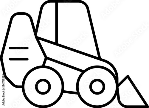 Public, Service special and Municipal Transport Line Icons Set — Thin Linear Vector Symbols .