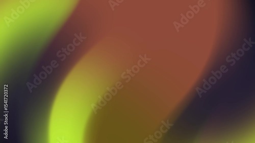 Abstract waves of green and orange colors blending seamlessly in a vibrant digital background