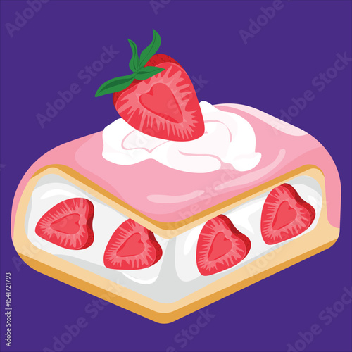 strawberry Colorful Traditional Cassata Siciliana Cake with Candied Fruits and Ricotta Cream

