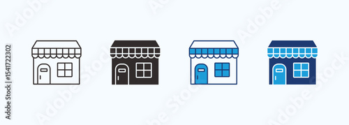 Retail icon set multiple style collection