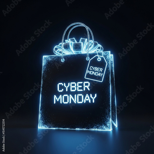 Cyber Monday Sale Glowing S...