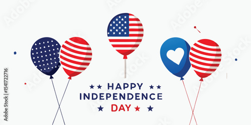 american flag balloons 4TH JULY