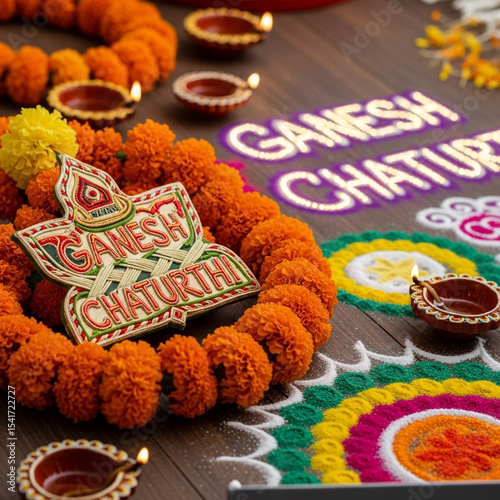 Ganesh Chaturthi Rangoli wi...