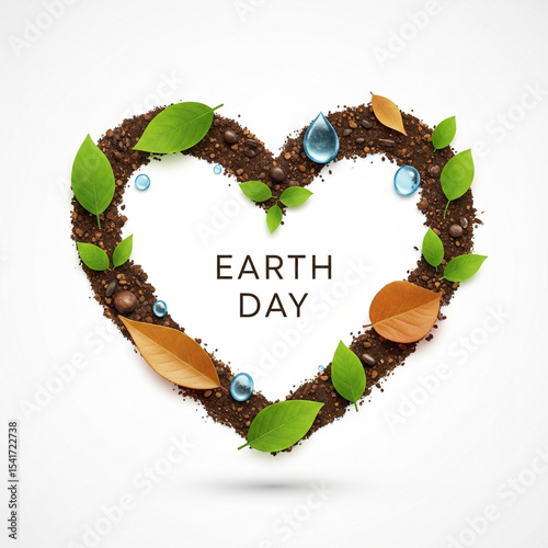 Earth Day Heart Shape Soil ...