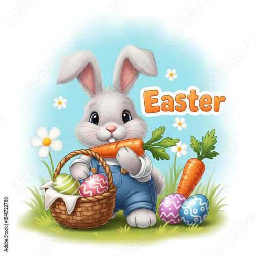 Adorable Easter Bunny with ...