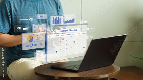 Business people use digital calendars to plan organize and schedule events which helps them earn more and save time. Modern life time management is all about structured planning and effective routines