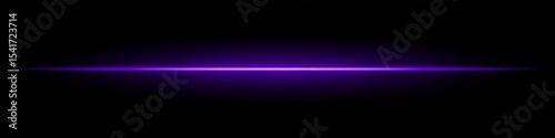 Pink horizontal light beam. Sharp glowing laser line with radiant fade on both sides over dark background. Great for sci-fi, energy visuals, light effects, or futuristic transitions.