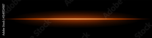 Red horizontal light beam. Sharp glowing laser line with radiant fade on both sides over dark background. Great for sci-fi, energy visuals, light effects, or futuristic transitions.