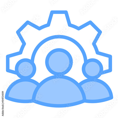 Teamwork Blue Icon