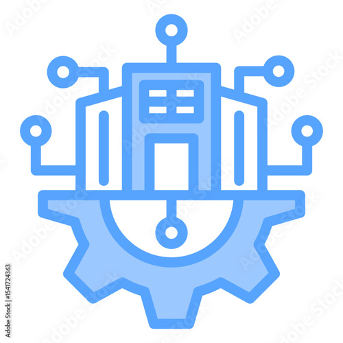 Digital Business Blue Icon