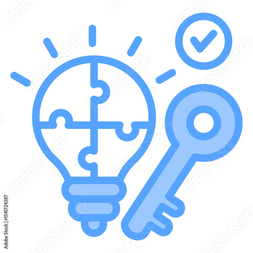 Problem Solving Blue Icon