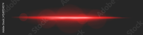 Horizontal light beam with intense glow and lens flare circles on black background. Ideal for cinematic transitions, sci-fi UI effects, or dramatic glowing overlays.