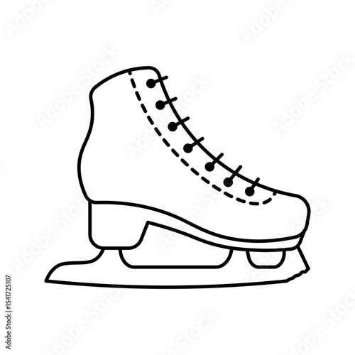 Ice skating shoes icon on white background