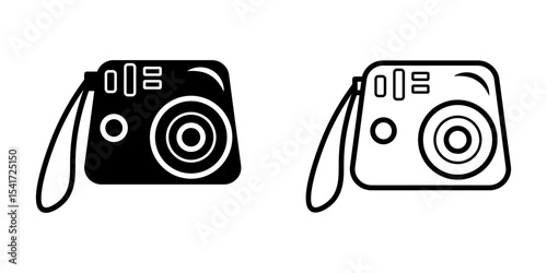 Polaroid icon on white background
