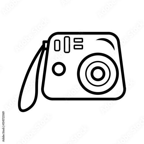 Polaroid icon on white background