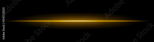 Horizontal light beam with soft radial glow on black background. Sleek minimal flare ideal for sci-fi transitions, modern lighting effects, or cinematic glow overlays.