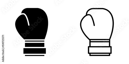 Boxing glove icon on white background