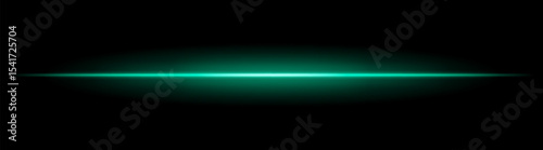 Horizontal light beam with soft radial glow on black background. Sleek minimal flare ideal for sci-fi transitions, modern lighting effects, or cinematic glow overlays.