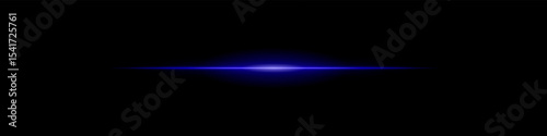 Elegant soft blue horizontal beam glowing on a dark background. A subtle flare evoking sunrise energy, cinematic transitions, or the first blink of futuristic awakening.