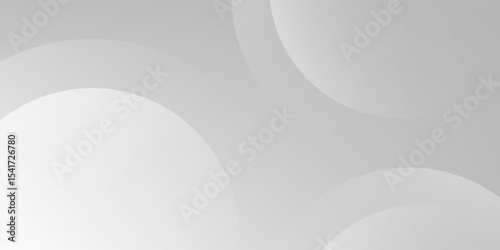 A minimalist abstract background featuring overlapping curves and circular shapes in various shades of gray, creating a smooth gradient and subtle depth