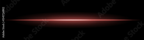 Horizontal light beam with soft radial glow on black background. Sleek minimal flare ideal for sci-fi transitions, modern lighting effects, or cinematic glow overlays.