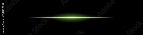 Elegant soft green horizontal beam glowing on a dark background. A subtle flare evoking sunrise energy, cinematic transitions, or the first blink of futuristic awakening.