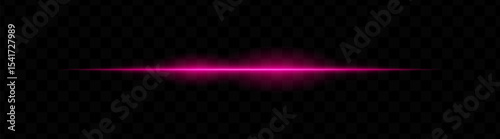Purple horizontal light beam with glowing core and smooth blur edges on transparent background. Ideal for sci-fi transitions, laser HUD elements, or futuristic glow effects.
