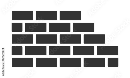 Brick construction icon vector sign symbol isolated. Wall vector icon, building symbol. Seamless pattern of bricklaying. Modern, simple flat vector illustration. Vector illustration.