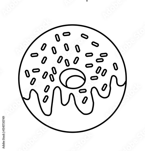  Donuts icon white on background