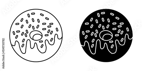  Donuts icon white on background