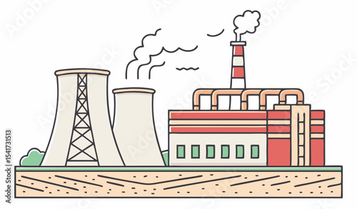 geothermal water renewable energy                    Flat vector illustration isolated on white background        
