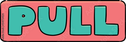 Illustration of pull sign
