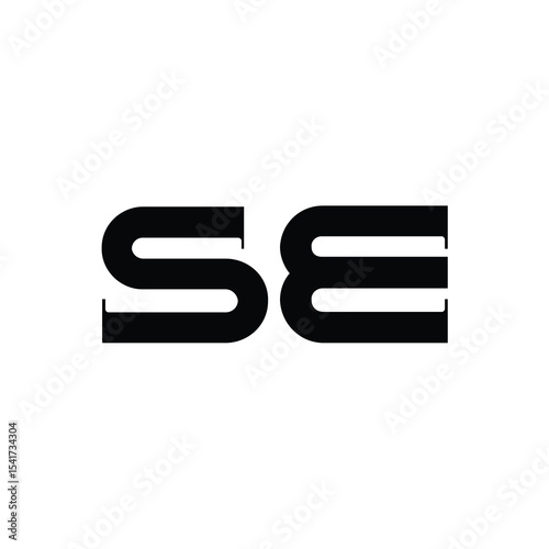 SE monogram logo design letter text name symbol monochrome logotype alphabet character simple logo