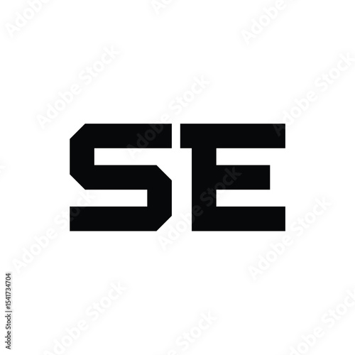 SE monogram logo design letter text name symbol monochrome logotype alphabet character simple logo