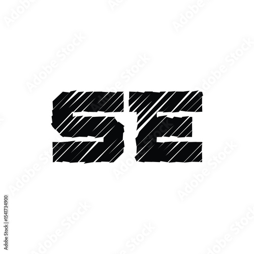 SE monogram logo design letter text name symbol monochrome logotype alphabet character simple logo