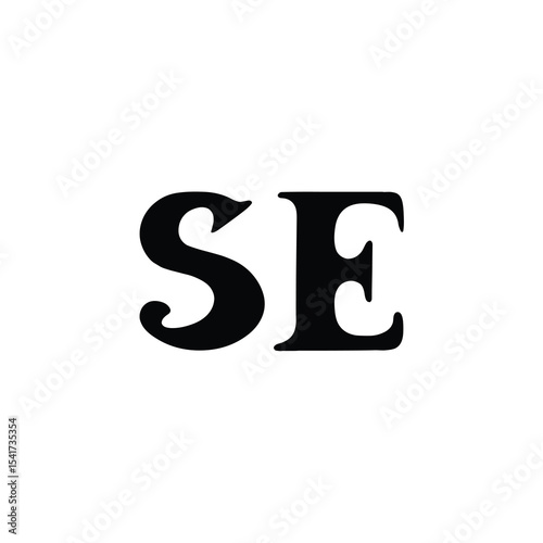 SE monogram logo design letter text name symbol monochrome logotype alphabet character simple logo