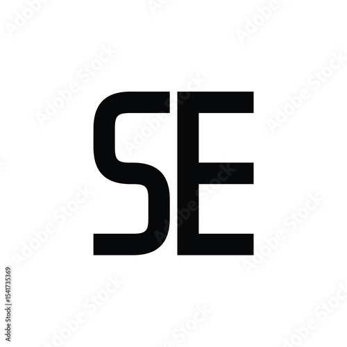 SE monogram logo design letter text name symbol monochrome logotype alphabet character simple logo