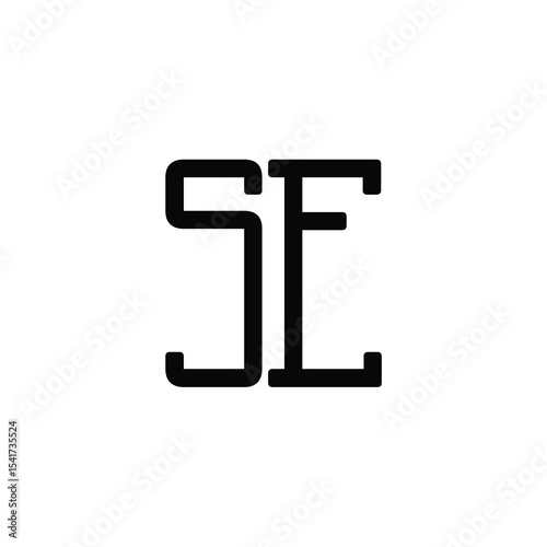 SE monogram logo design letter text name symbol monochrome logotype alphabet character simple logo