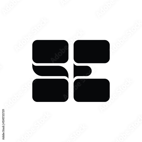 SE monogram logo design letter text name symbol monochrome logotype alphabet character simple logo