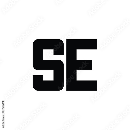 SE monogram logo design letter text name symbol monochrome logotype alphabet character simple logo
