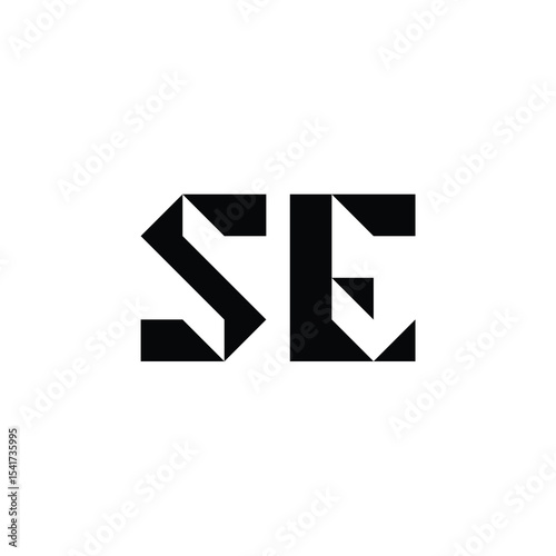 SE monogram logo design letter text name symbol monochrome logotype alphabet character simple logo