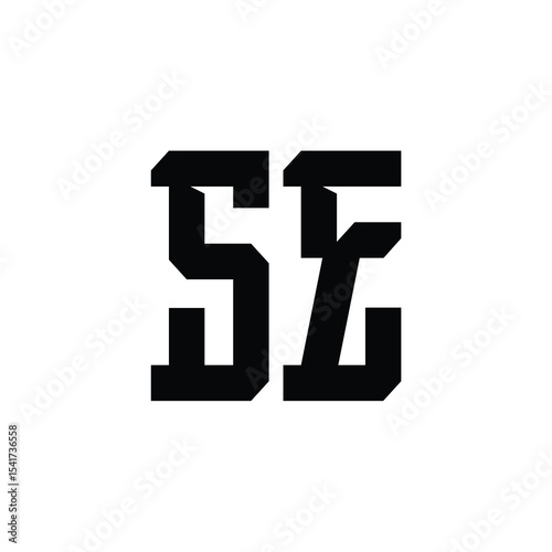 SE monogram logo design letter text name symbol monochrome logotype alphabet character simple logo