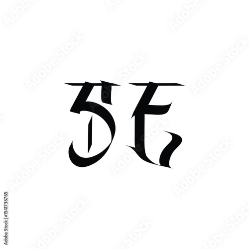SE monogram logo design letter text name symbol monochrome logotype alphabet character simple logo