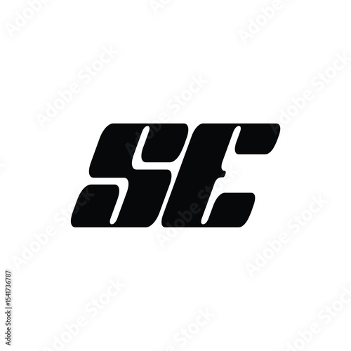 SE monogram logo design letter text name symbol monochrome logotype alphabet character simple logo