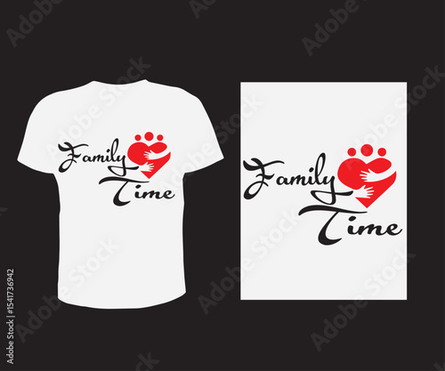 Family time modern creative t shirt vector free for man and women.