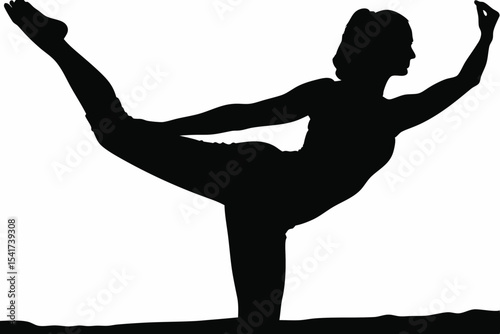 Female Yoga Pose Silhouette