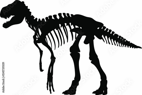 Dinosaur Skeleton Silhouette
