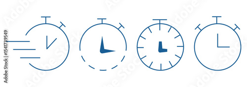 Clock and time icon set. clockwise, time passing, stopwatch and timer icons, history, watch later sign with editable strokes. Time Management Made Easy A Comprehensive Timer Icon. Timers line icon set